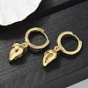 Brass Cubic Zirconia Hoop Earrings EJEW-Q015-01G-F-5