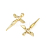 Brass Micro Pave Cubic Zirconia Pendants KK-S526-23G-2