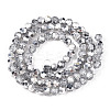 Transparent Electroplate Glass Beads Strands EGLA-A035-T4mm-M01-2