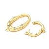 Rack Plating Brass Micro Pave Clear Cubic Zirconia Fold Over Clasps KK-K392-48G-5
