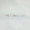 2Pcs Heart 925 Sterling Silver Micro Pave Clear Cubic Zirconia Finger Rings for Women FS-WG4005F-06-4