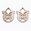 Unfinished Hollow Wood Big Pendants WOOD-N006-127-2