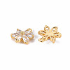 Brass Clear Cubic Zirconia Pendants ZIRC-S068-025-NF-2