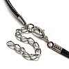 Waxed Cord Necklaces NJEW-P310-03P-01-3