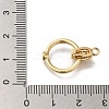 Brass Micro Pave Clear Cubic Zirconia Fold Over Clasps KK-H480-28G-3
