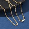 Brass Singapore Chain Necklaces for Women Men NJEW-Z068-13G-2