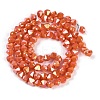 Electroplate Glass Beads Strands EGLA-B009-05A-02-3