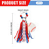 2Pcs Baseball Polyester & Wood & Zinc Alloy & Acrylic Pendant Keychains KEYC-CA0001-59-2