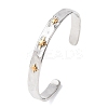 304 Stainless Steel Cuff Bangles for Women BJEW-P377-02A-4