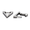 Tarnish Resistant 304 Stainless Steel Triangle Huggie Hoop Earrings STAS-J033-02B-P-2