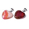 Natural Banded Agate/Striped Agate Pendants X-G-T122-24A-4