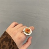 Afternoon Tea Resin & Plastic Adjustable Finger Rings for Women RJEW-K317-01D-1