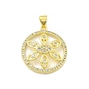 Rack Plating Brass Micro Pave Cubic Zirconia Pendants KK-D359-39G-1