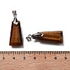Natural Tiger Eye Faceted Pendants G-F774-02E-3