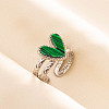 304 Stainless Steel Heart Cuff Rings QJ7925-2-1