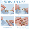 6Pcs 2 Colors Brass Chain Macrame Pouch Necklace Making NJEW-PH01562-4