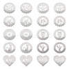 20Pcs 10 Styles 201 Stainless Steel Laser Cut Connector Charms STAS-TA0003-38-1