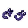 Rack Plating Spray Painted Alloy 2-Loop Link Pendants PALLOY-N176-01C-3