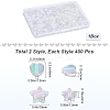 800Pcs 2 Styles Eco-Friendly Transparent Acrylic Beads TACR-SP0001-01B-2