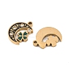 304 Stainless Steel Enamel with Rhinestone Pendants STAS-Z188-04G-2