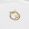 Brass Micro Pave Cubic Zirconia Pendants INS-PW0002-07G-1