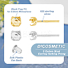 DICOSMETIC 6 Pairs 2 Colors 925 Sterling Silver Post Stud Earring Findings STER-DC0001-16-4