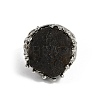 Nuggets Natural Tektite Finger Rings RJEW-P128-08P-C-2