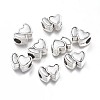 Heart Alloy European Large Hole Beads LS-PALLOY-O065-28AS-1