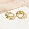 Brass Micro Pave Cubic Zirconia Hoop Earrings KK-CBA30C7-15G-3