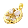 Brass Micro Pave Cubic Zirconia Pendants KK-A232-10G-2