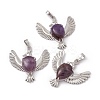 Natural Amethyst Pendants G-P484-05P-05-1