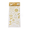 Hot Gold Foil Paper Self-Adhesive Stickers DIY-K076-01C-1