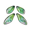 4Pcs Transparent Epoxy Resin Butterfly Wings Pendants X-RESI-C057-04D-1