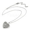 Anti-Tarnish 304 Stainless Steel Heart Locket Pendant Cable Chain Necklaces for Women LS-NJEW-M050-04B-P-4