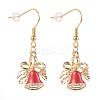 Alloy Enamel Dangle Earrings EJEW-JE04524-1