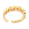 Brass Micro Pave Cubic Zirconia Cuff Ring RJEW-F118-05-3