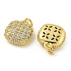Rack Plating Brass Micro Pave Clear Cubic Zirconia Charms KK-Z067-23G-02-2