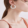 1 Pair 304 Stainless Steel Hoop Earrings For Women EJEW-LP0011-06A-1