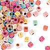 48G 8 Colors Opaque Acrylic Beads OACR-TA0003-51-2