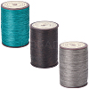 3 Roll 3 Colors Flat Waxed Polyester Thread String YC-CL0001-01C-7