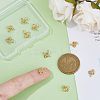 10Pcs Brass Micro Pave Clear Cubic Zirconia Charms ZIRC-HS0001-01-4