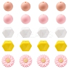 5 Styles Food Grade Eco-Friendly Silicone Beads SIL-FS0001-23-1