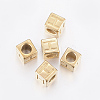 304 Stainless Steel Large Hole Letter European Beads STAS-H428-01G-H-1