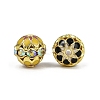 Brass Enamel Beads KK-L236-01B-G-2