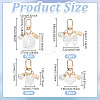 8Pcs 4 Styles ABS Imitation Pendant Decorations HJEW-NB0002-15-2