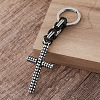304 Stainless Steel Tartan Cross Keychains SL6248-1