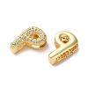 Rack Plating Brass Micro Pave Cubic Zirconia Slide Charms KK-C084-34G-P-2