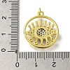 Rack Plating Brass Micro Pave Cubic Zirconia Pendant KK-H485-16G-3