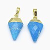 Synthetic Turquoise Pendants G-F584-D10-G-2