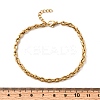 304 Stainless Steel Coffee Bean Chain Bracelets for Women BJEW-B140-01A-G-5